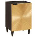 Mueble de Cuarto de Baño Negro y dorado 38 x 33 x 58 cm