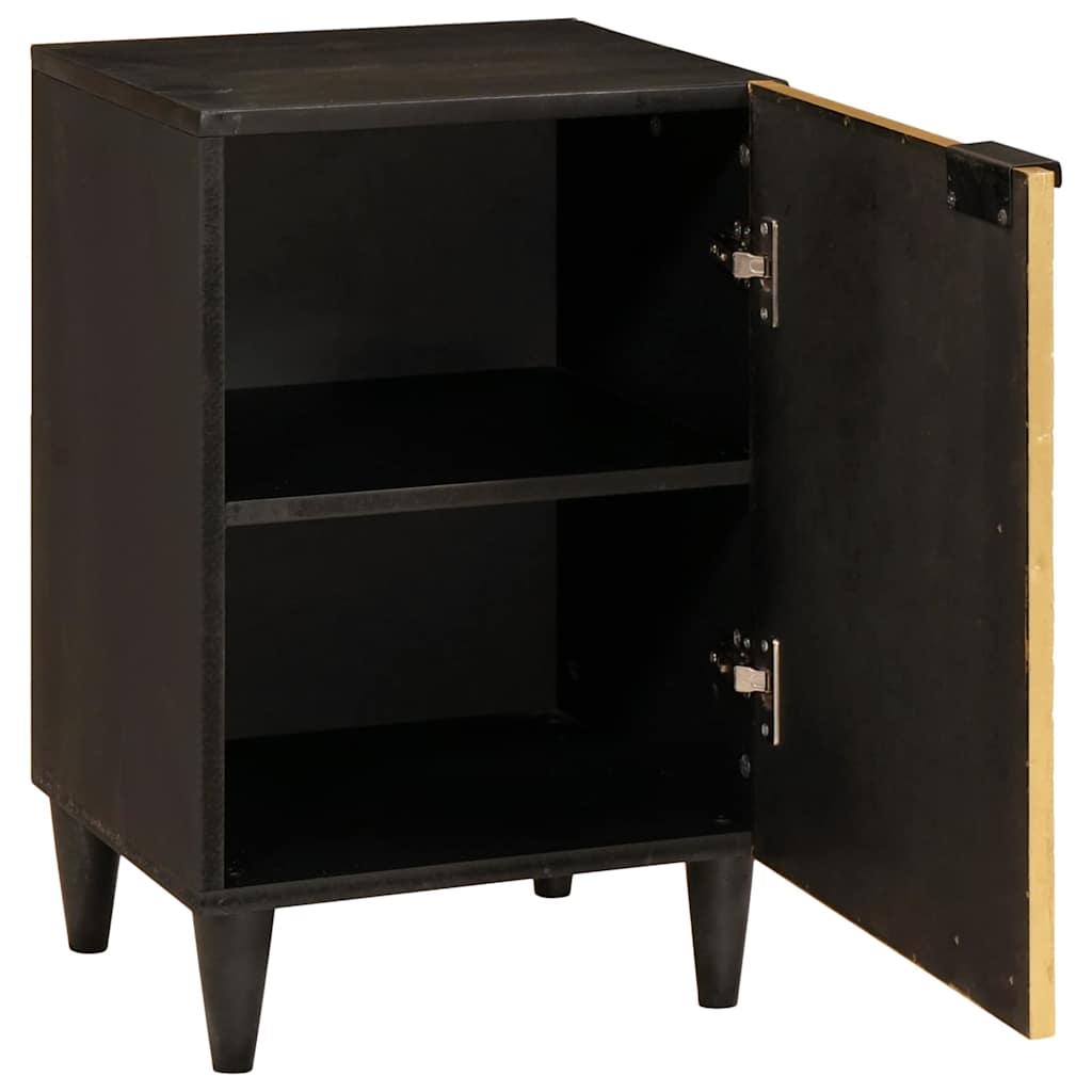 Mueble de Cuarto de Baño Negro y dorado 38 x 33 x 58 cm