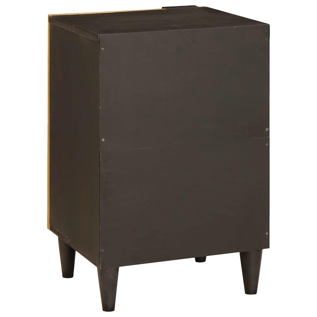 Mueble de Cuarto de Baño Negro y dorado 38 x 33 x 58 cm