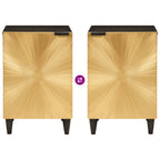 Mueble de Cuarto de Baño Negro y dorado 38 x 33 x 58 cm