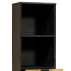 Mueble de Cuarto de Baño Negro y dorado 38 x 33 x 160 cm