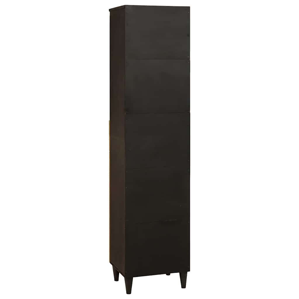 Mueble de Cuarto de Baño Negro y dorado 38 x 33 x 160 cm