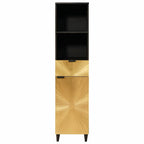 Mueble de Cuarto de Baño Negro y dorado 38 x 33 x 160 cm