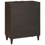 Armario auxiliar con puerta Negro y dorado 60 x 33,5 x 75 cm