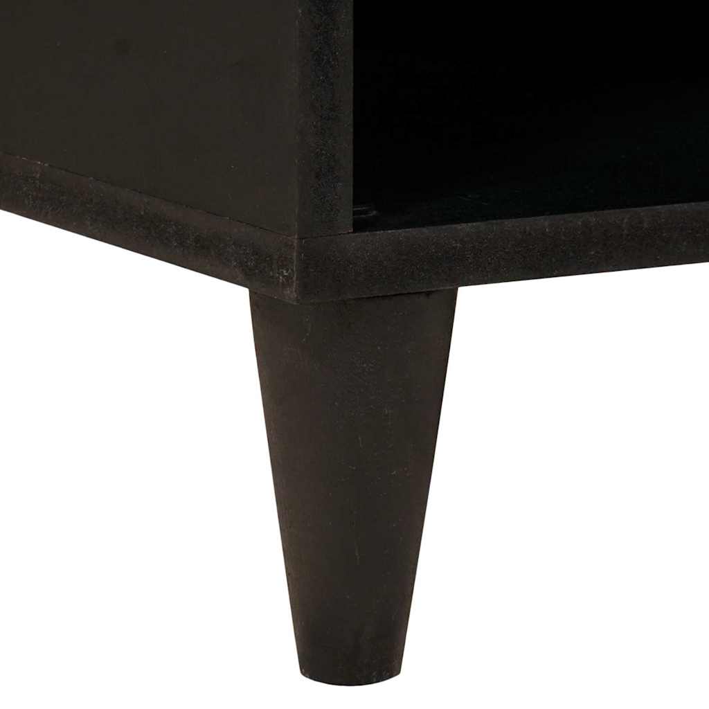 Armario auxiliar con estante Negro y dorado 80 x 33,5 x 75 cm