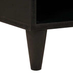 Armario auxiliar con estante Negro y dorado 80 x 33,5 x 75 cm