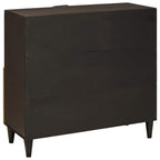 Armario auxiliar con estante Negro y dorado 80 x 33,5 x 75 cm