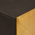 Armario auxiliar con estante Negro y dorado 90 x 33,5 x 75 cm