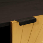 Armario auxiliar con estante Negro y dorado 90 x 33,5 x 75 cm