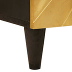 Armario auxiliar con estante Negro y dorado 90 x 33,5 x 75 cm