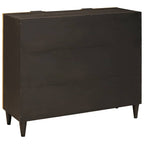 Armario auxiliar con estante Negro y dorado 90 x 33,5 x 75 cm