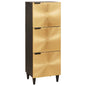 Armario auxiliar con cajón Negro y dorado 40 x 33,5 x 110 cm