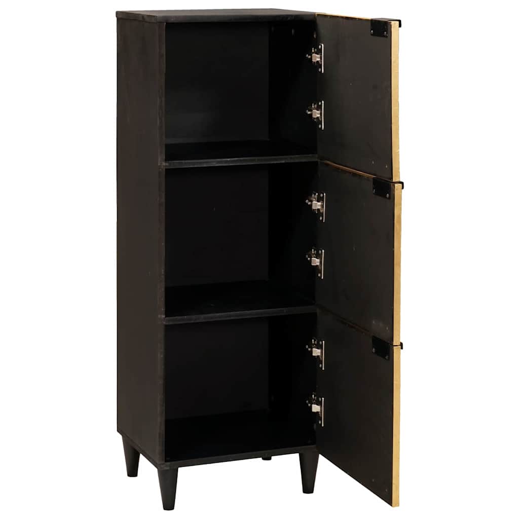 Armario auxiliar con cajón Negro y dorado 40 x 33,5 x 110 cm