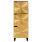 Armario auxiliar con cajón Negro y dorado 40 x 33,5 x 110 cm