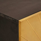 Armario auxiliar con cajón Negro y dorado 60 x 33,5 x 100 cm