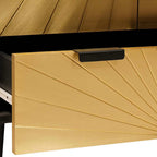 Armario auxiliar con cajón Negro y dorado 60 x 33,5 x 100 cm