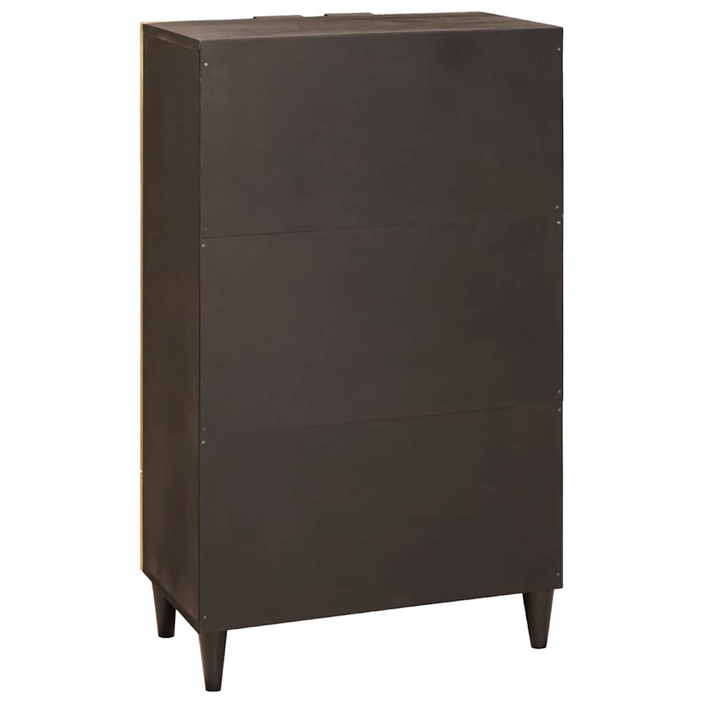 Armario auxiliar con cajón Negro y dorado 60 x 33,5 x 100 cm