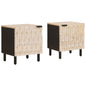 Armario de Noche 2 pcs 40 x 33 x 46 cm Madera de mango maciza