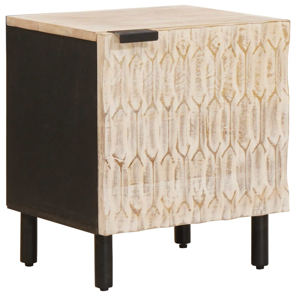 Armario de Noche 2 pcs 40 x 33 x 46 cm Madera de mango maciza