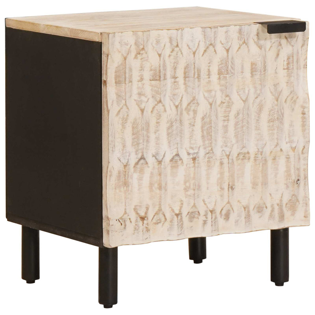 Armario de Noche 2 pcs 40 x 33 x 46 cm Madera de mango maciza