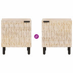 Armario de Noche 2 pcs 40 x 33 x 46 cm Madera de mango maciza