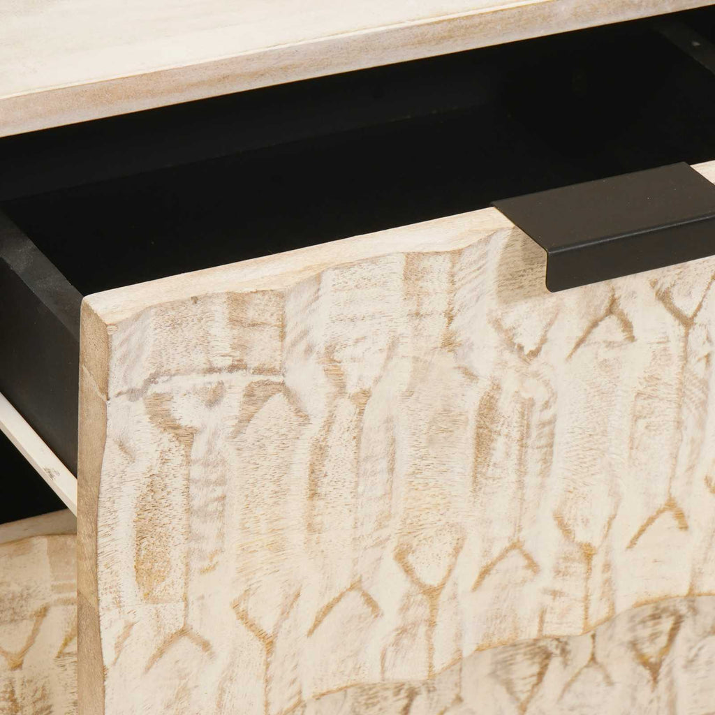 Armario de Noche 2 pcs 40 x 33 x 46 cm Madera de mango maciza