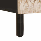 Armario de Noche 2 pcs 40 x 33 x 46 cm Madera de mango maciza