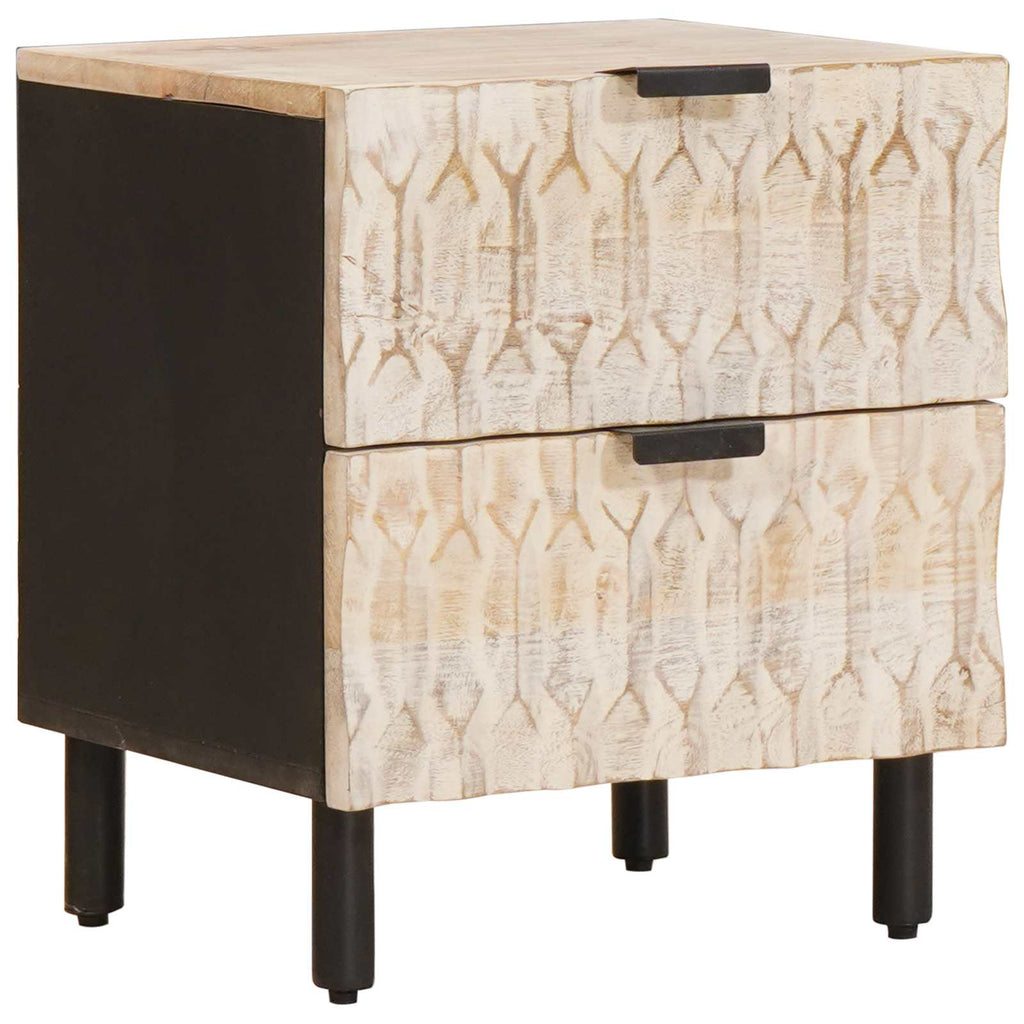 Armario de Noche 2 pcs 40 x 33 x 46 cm Madera de mango maciza