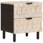 Armario de Noche 2 pcs 40 x 33 x 46 cm Madera de mango maciza