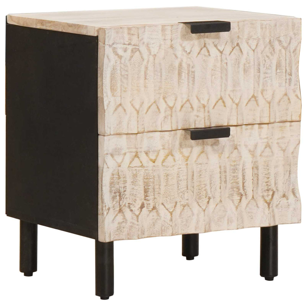 Armario de Noche 2 pcs 40 x 33 x 46 cm Madera de mango maciza