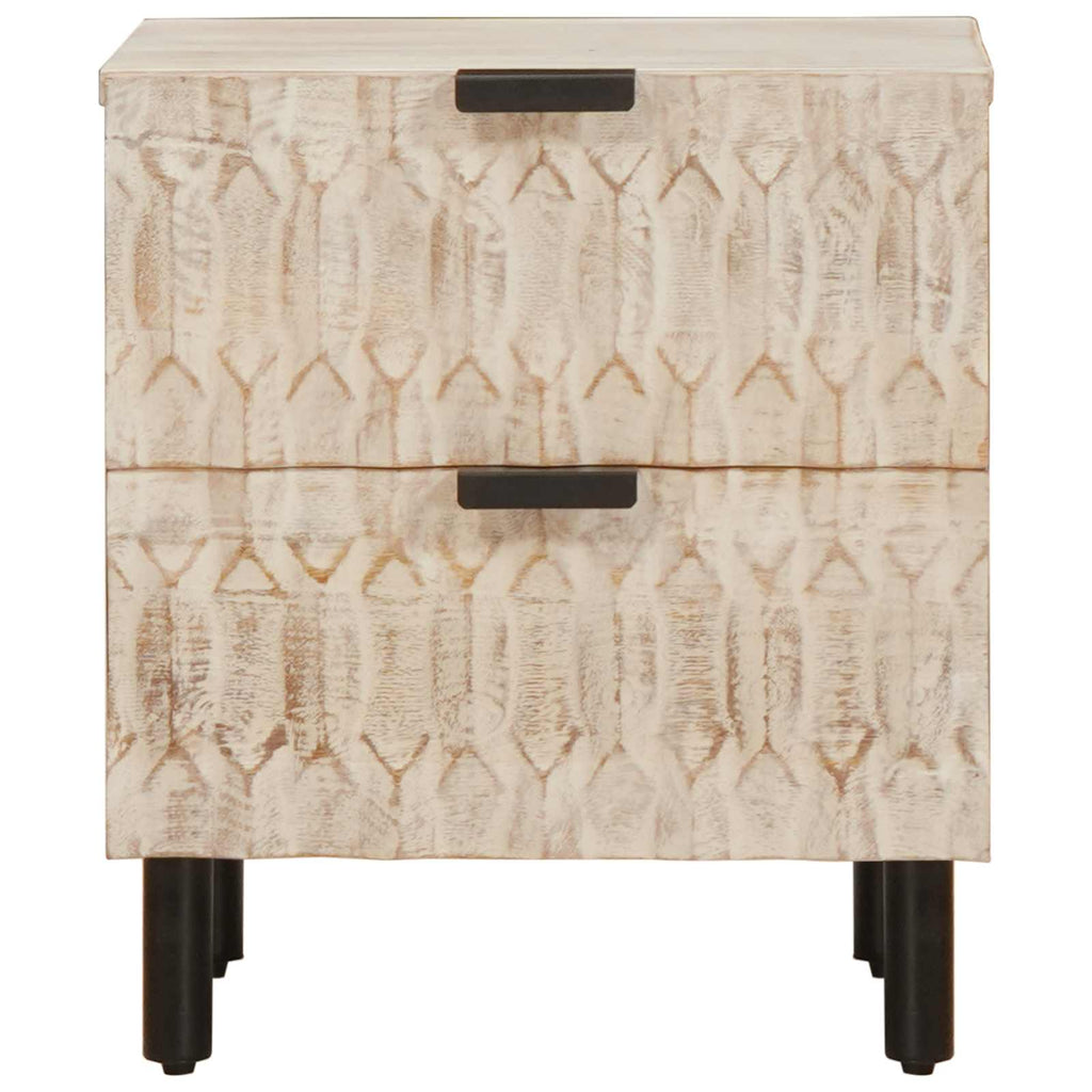 Armario de Noche 2 pcs 40 x 33 x 46 cm Madera de mango maciza