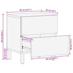 Armario de Noche 2 pcs 40 x 33 x 46 cm Madera de mango maciza
