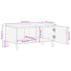 Mesa de Café 80 x 50 x 40 cm Madera de mango maciza