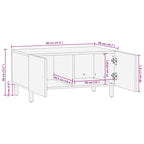 Mesa de Café 80 x 50 x 40 cm Madera de mango maciza