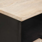 Armario de Noche 2 pcs 40 x 33 x 46 cm Madera de mango maciza
