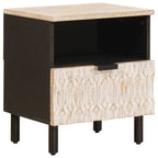 Armario de Noche 2 pcs 40 x 33 x 46 cm Madera de mango maciza