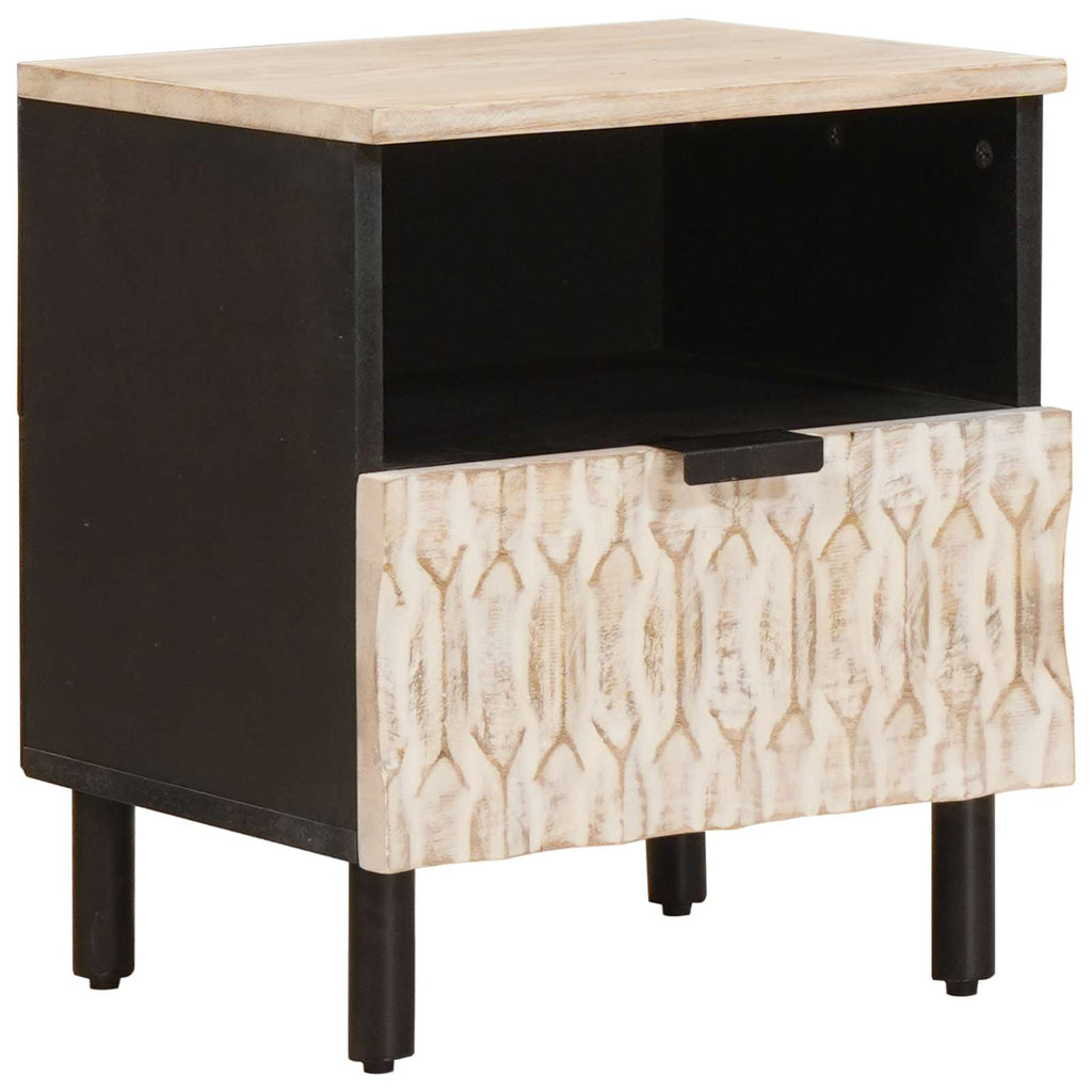 Armario de Noche 2 pcs 40 x 33 x 46 cm Madera de mango maciza
