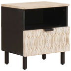 Armario de Noche 2 pcs 40 x 33 x 46 cm Madera de mango maciza