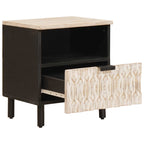 Armario de Noche 2 pcs 40 x 33 x 46 cm Madera de mango maciza
