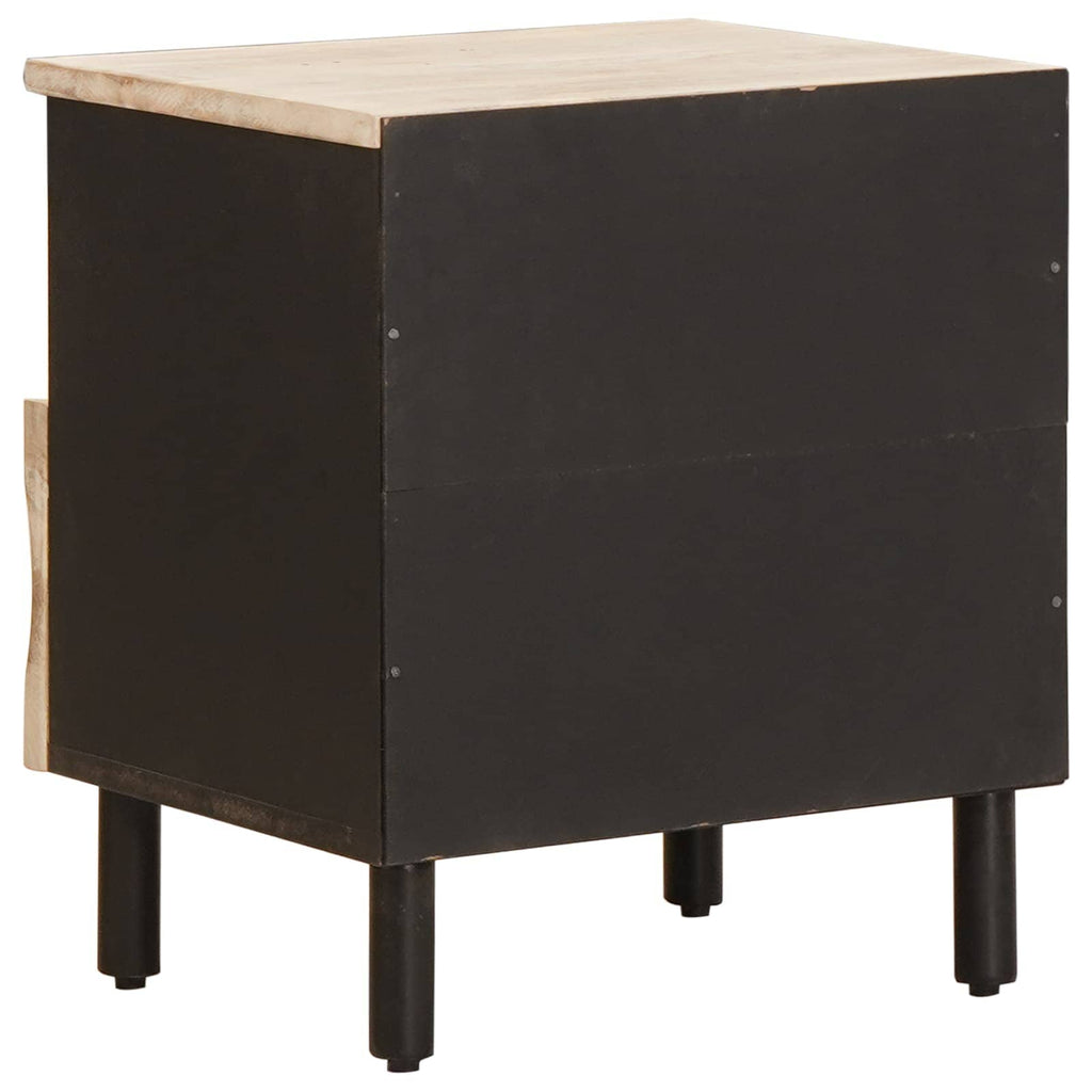 Armario de Noche 2 pcs 40 x 33 x 46 cm Madera de mango maciza