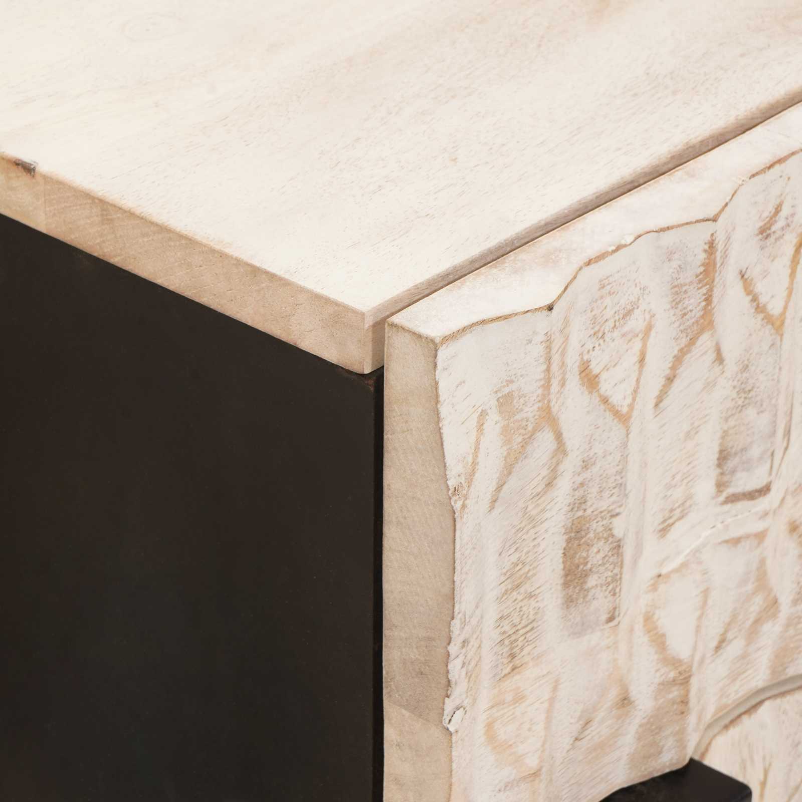 Armario de Noche 50 x 33 x 60 cm Madera de mango maciza