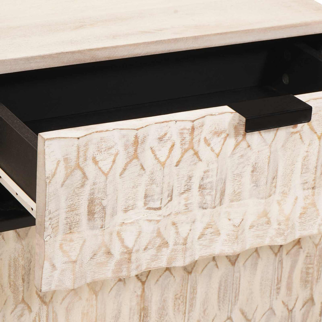 Armario de Noche 50 x 33 x 60 cm Madera de mango maciza