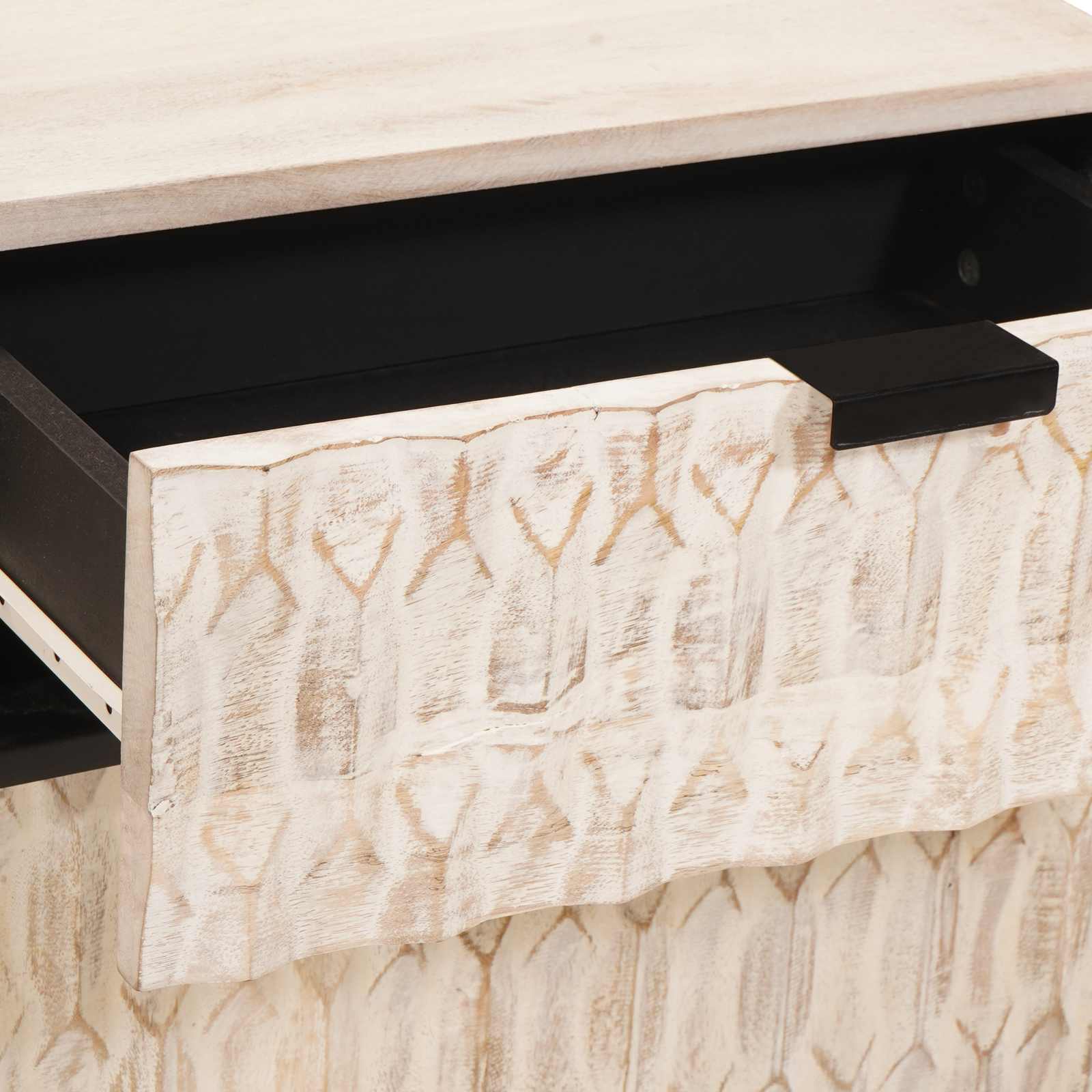 Armario de Noche 50 x 33 x 60 cm Madera de mango maciza