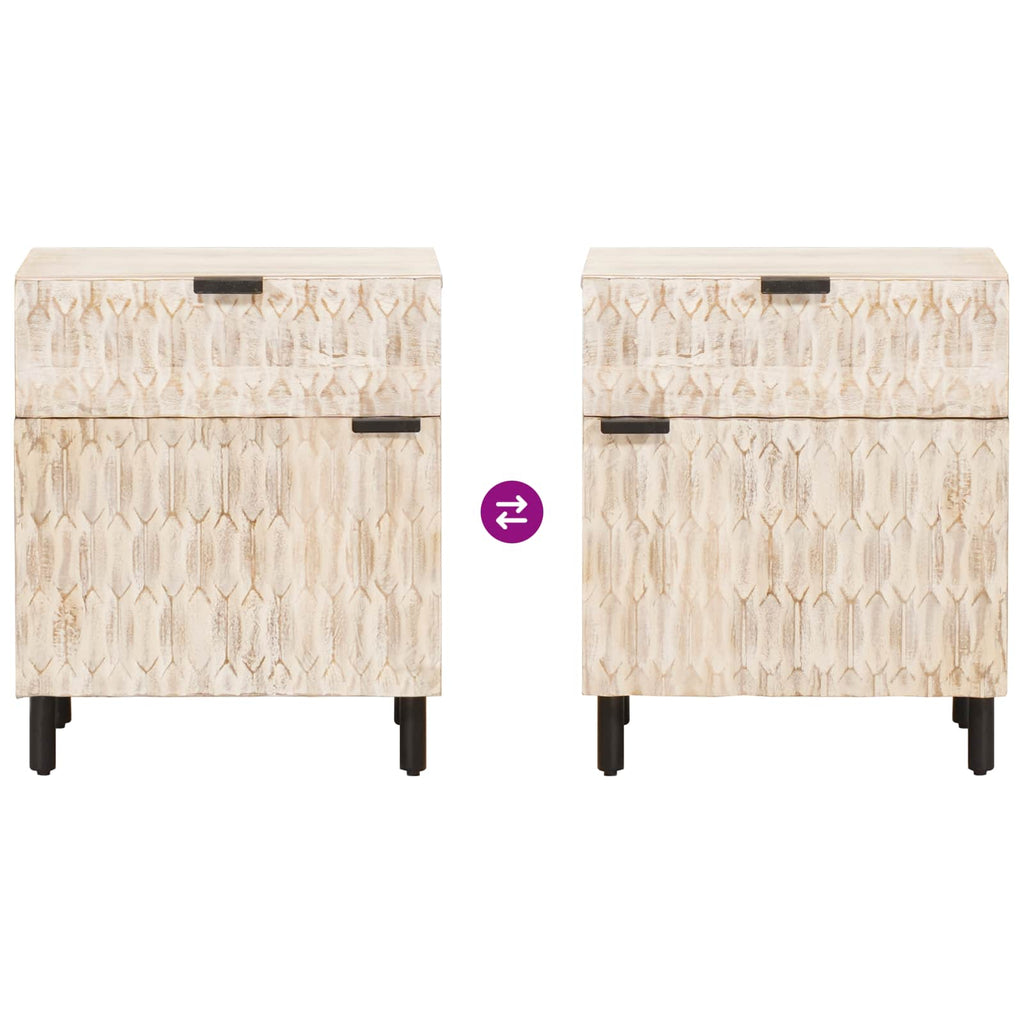 Armario de Noche 50 x 33 x 60 cm Madera de mango maciza