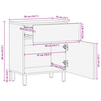 Armario de Noche 50 x 33 x 60 cm Madera de mango maciza