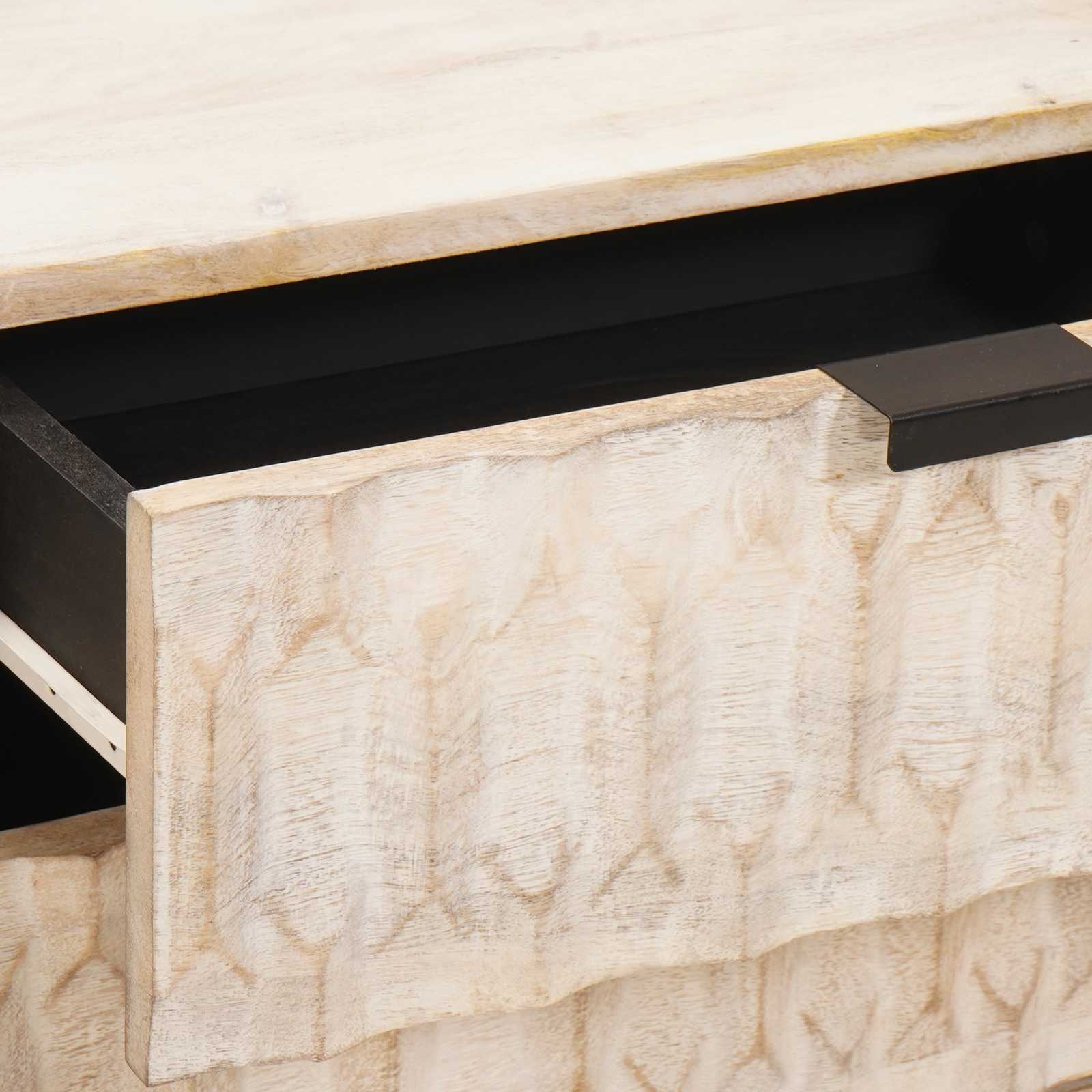 Armario de Noche 50 x 33 x 62 cm Madera de mango maciza