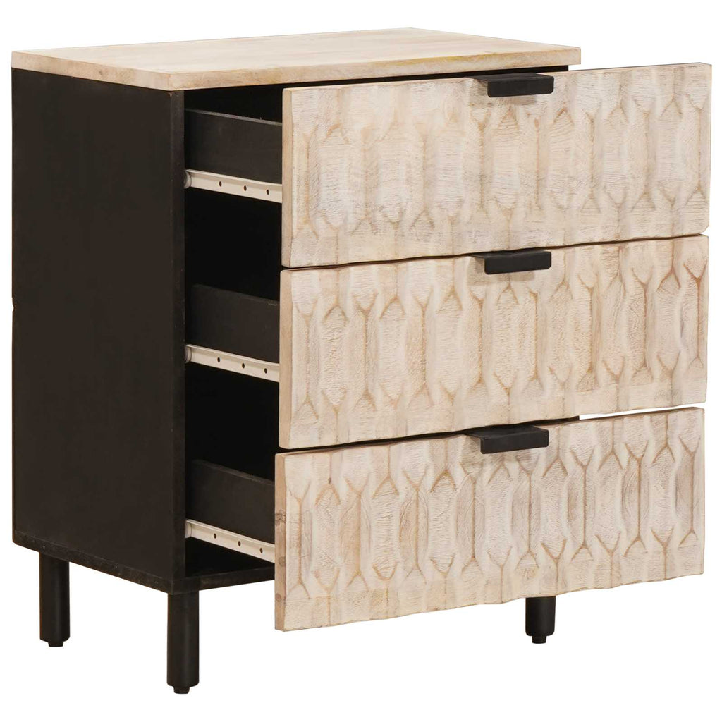 Armario de Noche 50 x 33 x 62 cm Madera de mango maciza