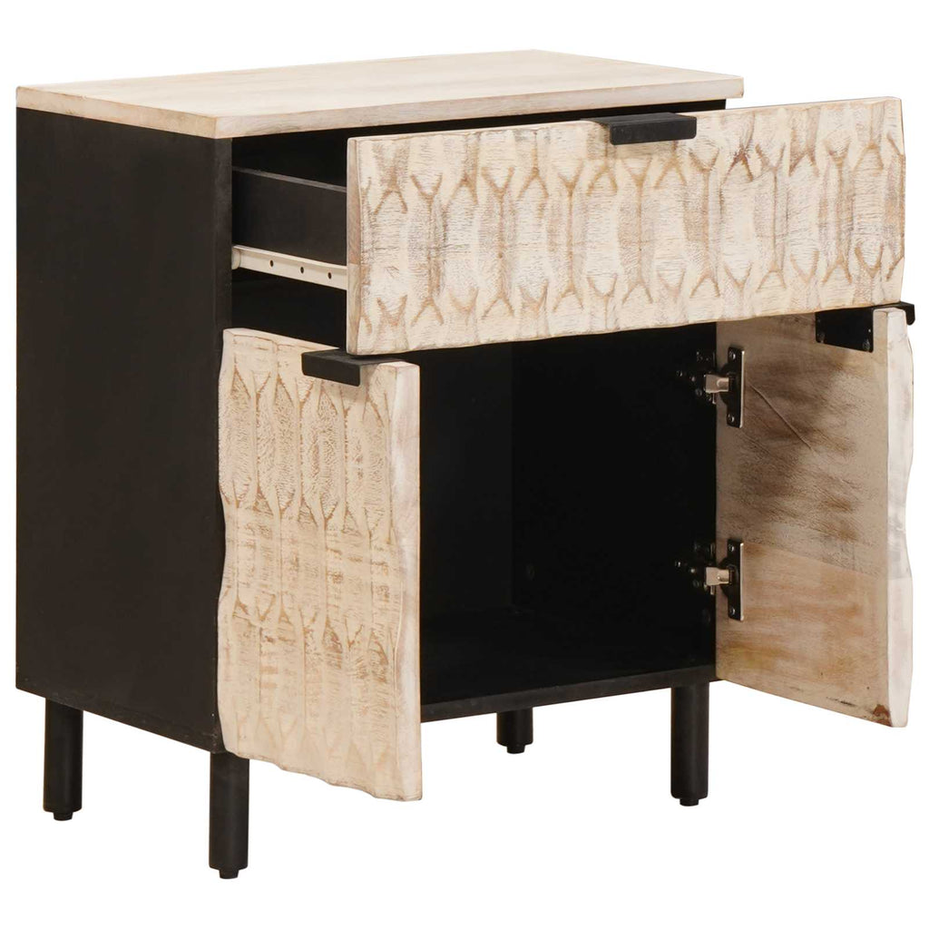 Armario de Noche 50 x 33 x 60 cm Madera de mango maciza