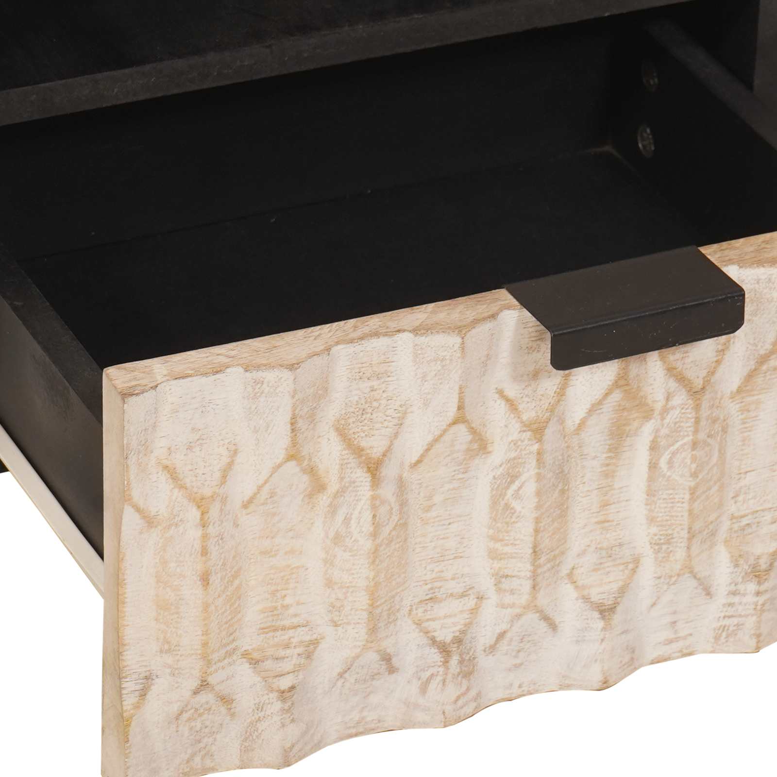Mesa de Café con cajón 80 x 54 x 40 cm Madera de mango maciza
