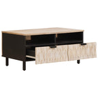 Mesa de Café con cajón 80 x 54 x 40 cm Madera de mango maciza